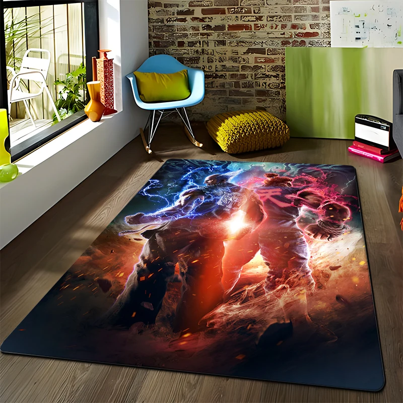 3D game Tekken HD printed carpet Kitchen MatEntrance Doormat Bedroom Floor Decoration Living Room Carpet Bathroom 7 - Tekken Merch