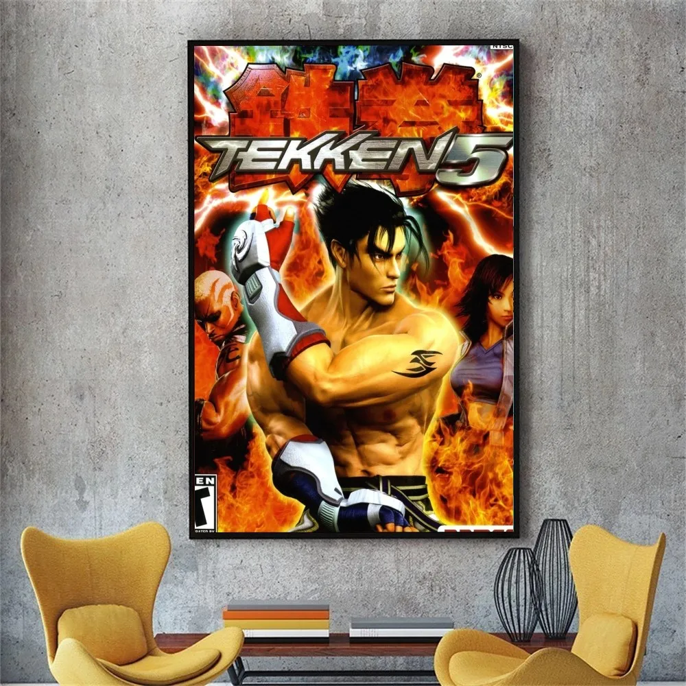 Classic TEKKEN Video Game Poster No Framed Poster Kraft Club Bar Paper Vintage Poster Wall Art 8 - Tekken Merch