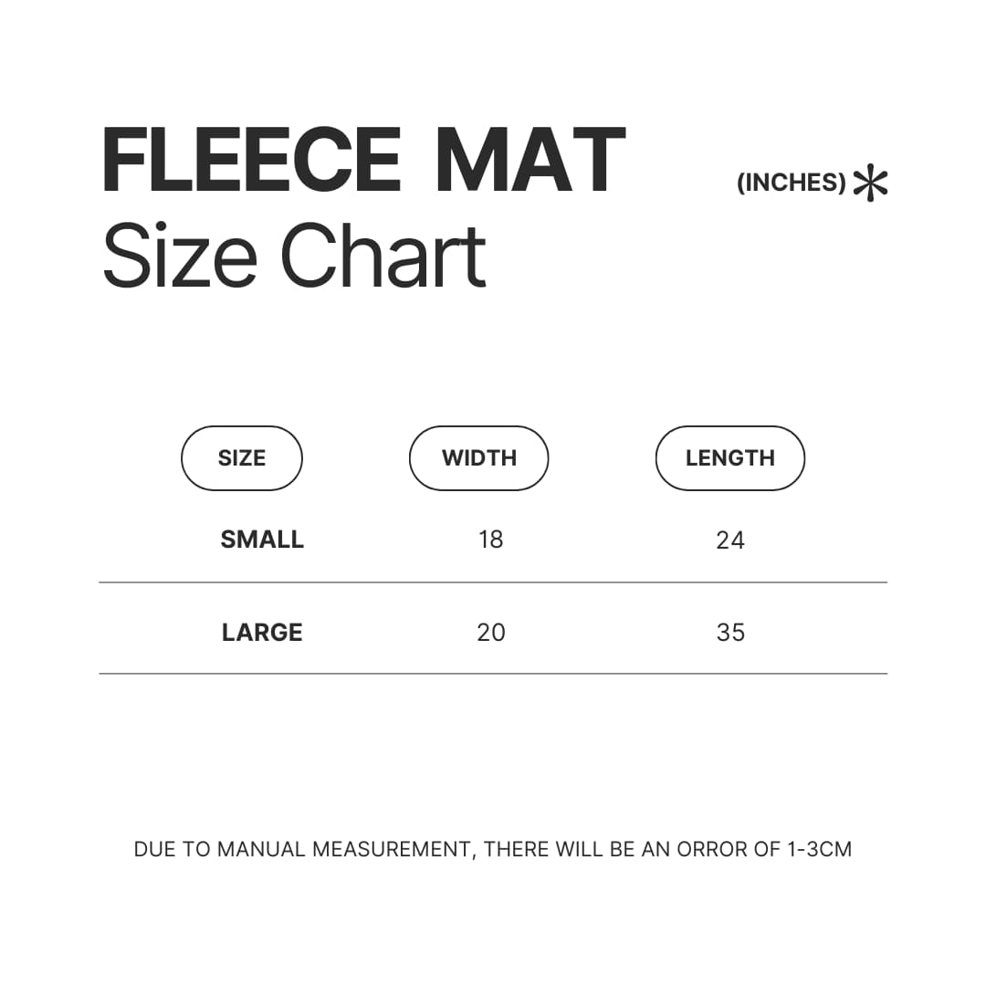 Fleece Mat Size Chart - Tekken Merch