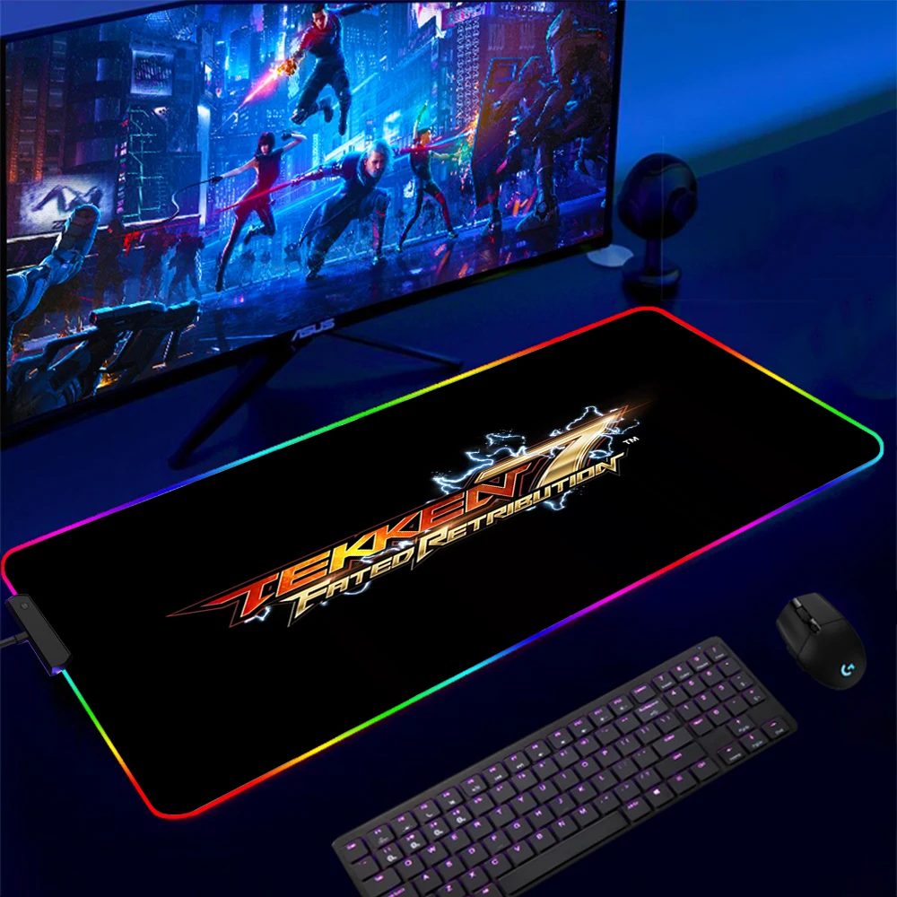 Mouse Pad Gamer Tekken 7 Jin Kazama RGB Gaming Mousepad Soft High Density Rubber Foam Mouse 10 - Tekken Merch