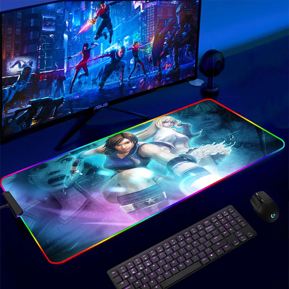 Mouse Pad Gamer Tekken 7 Jin Kazama RGB Gaming Mousepad Soft High Density Rubber Foam Mouse 8 - Tekken Merch